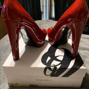 Nine West Closed-Toe (Milletta_Red Patent Leather)